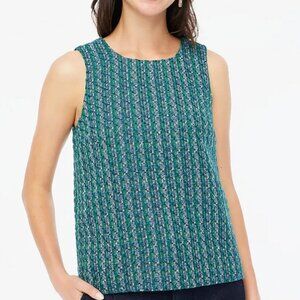 J. Crew Factory, Tweed button-back shell, Size Large, NWT